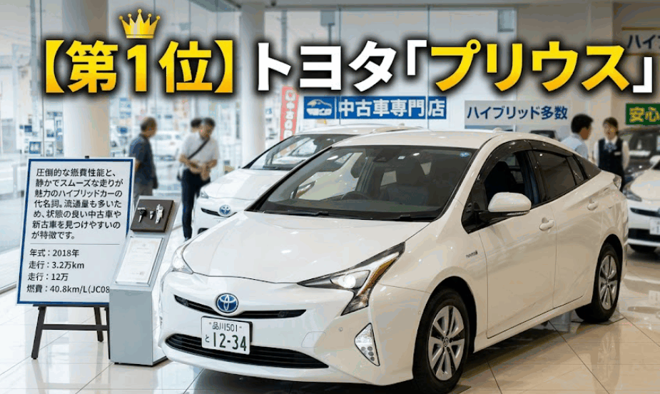 中古車売れ筋ランキング第1位 トヨタ「プリウス」